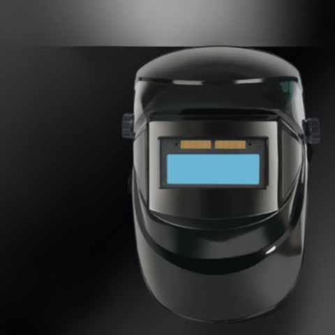 Automatikusan sötétedő hegesztőmaszk fejlámpával
