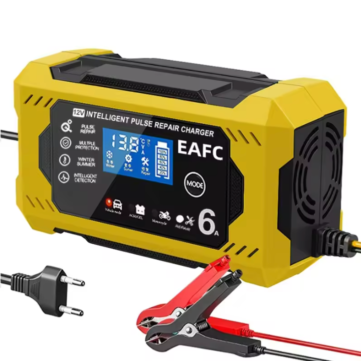 Slimme Auto Acculader 12V/24V - LCD Weergave & Automatische Bescherming