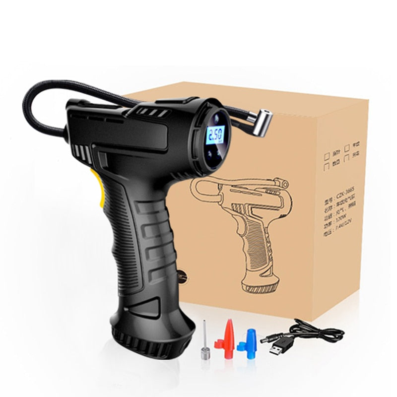 Tragbarer Luftkompressor 120W — Schnelles und leistungsstarkes Aufpumpen