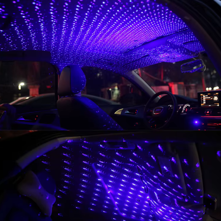 LED világítás Csillagos Autó Tető — Varászlatos Éjszakai Hangulat