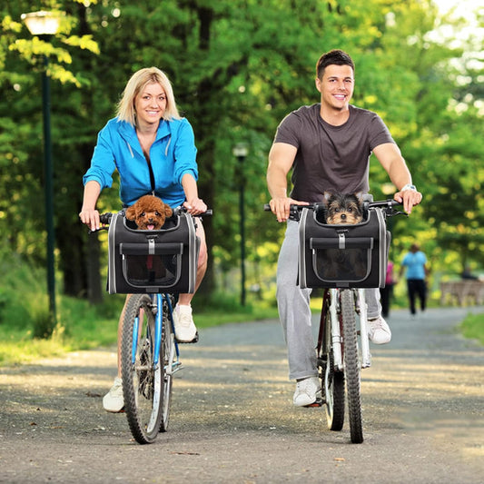 Állatoknak való kerékpáros kosár — Ideális kis kutyák és macskák számára
