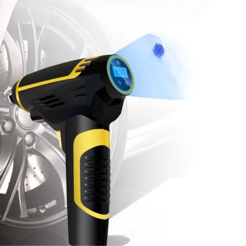 מדחס אוויר נייד 120W — אידיאלי לרכב, אופנוע ואופניים