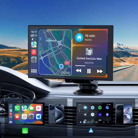 Bærbar Touchscreen — GPS, Musik & Stemmestyring