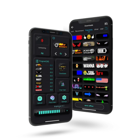 LED-bilskärm – Anpassad text och mönster