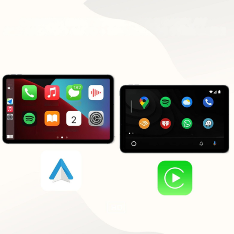 Multimedialny ekran samochodowy — CarPlay i Android Auto bezprzewodowo