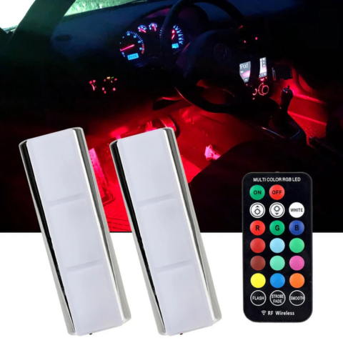 Iluminare Auto Multicolor Reîncărcabilă – Instalare Ușoară