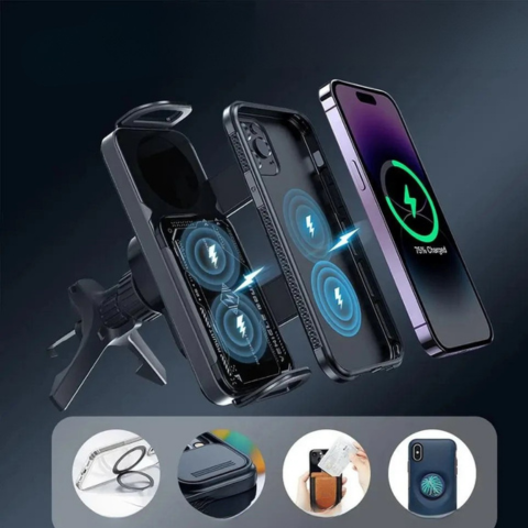 Suport Telefon Magnetic Pentru Mașină — Montare Rapidă și Securizată