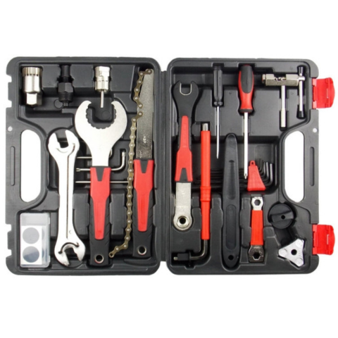 Kit de reparare biciclete cu geantă – Complet și portabil 