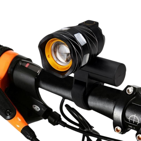 Přední LED světlomet na kolo — Silné a vodotěsné světlo 