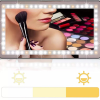 Zrkadlo LED do slnečnej clony pre auto – Nastaviteľné a nabíjateľné osvetlenie 