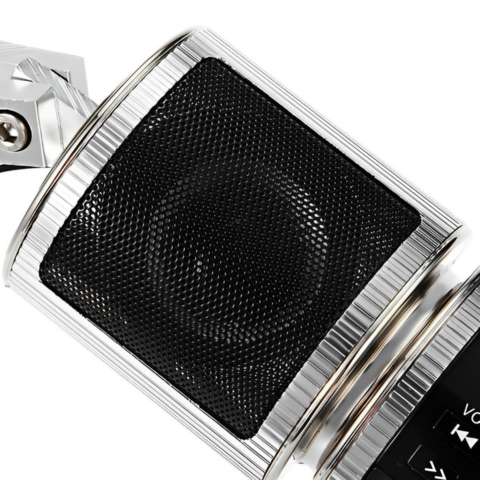 Moottoripyörän kaiuttimet ohjaustankoon — Langaton Bluetooth, FM-radio ja USB-portti 