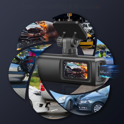 Dashcam Doppio Obiettivo – Sorveglianza Totale e Connessione WiFi 
