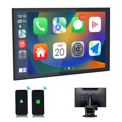 Bærbar Touchscreen — GPS, Musik & Stemmestyring 