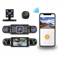 4-kanavainen Dashcam - Integroitu Wifi & GPS