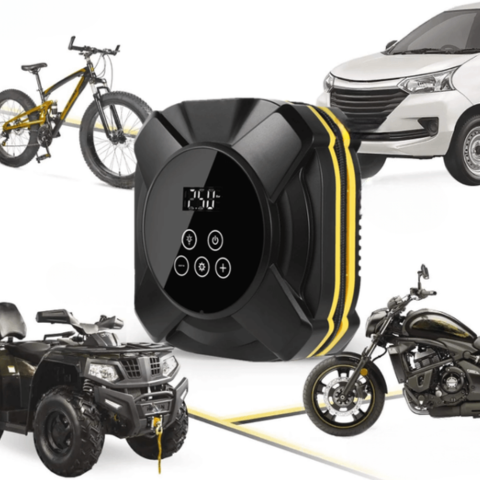Mini Luchtdrukcompressor - Ideaal voor Auto, Motor en Fiets 