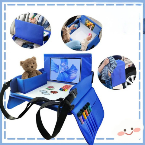 Travel Tray For Child Car Seat — Comfort And Integrated Storage 