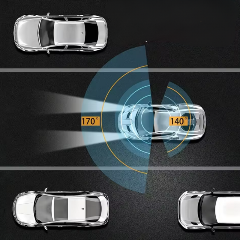 Dashcam Doppia Full HD Auto - Visione Notturna + Telecamera Interna