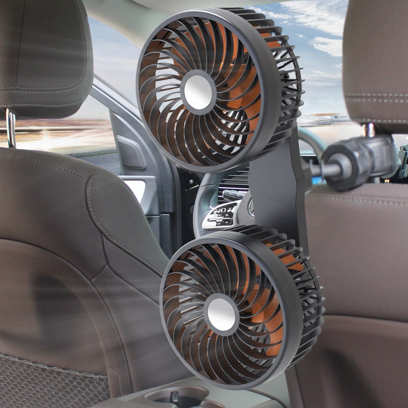 Ventilator Auto cu Două Capete — Reîncărcabil și Orientabil 