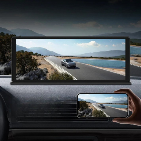 Schermo touchscreen da 11,3 pollici con telecamera da cruscotto 4K e telecamera posteriore da 1080p - Immagini ultra chiare e guida fluida