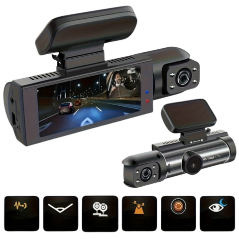 Dashcam per auto HD - Visione notturna e rilevamento del movimento